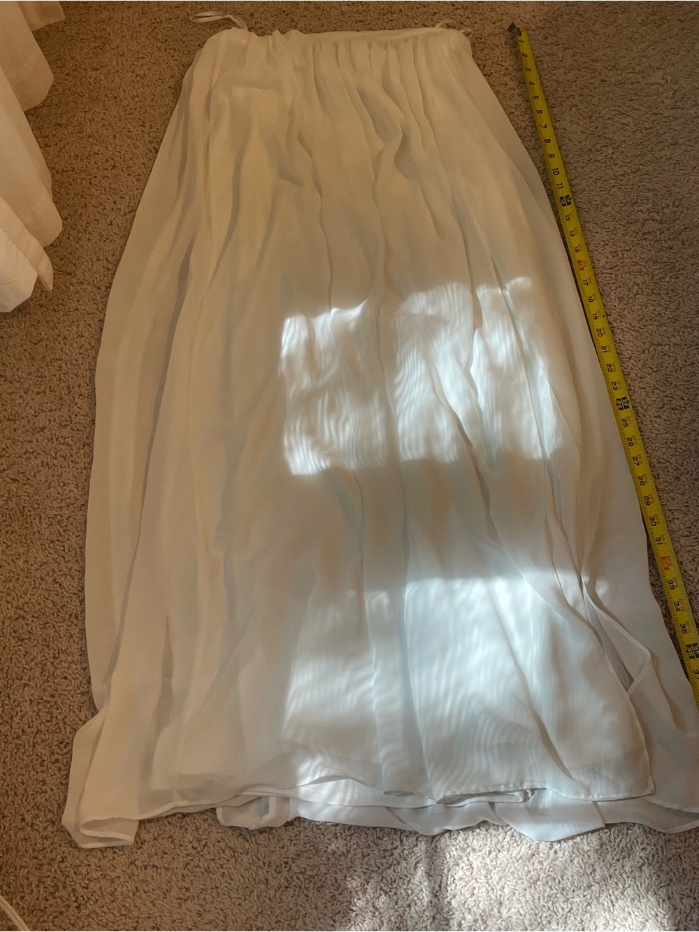 Lulu's White Chiffon Pleated Maxi Skirt